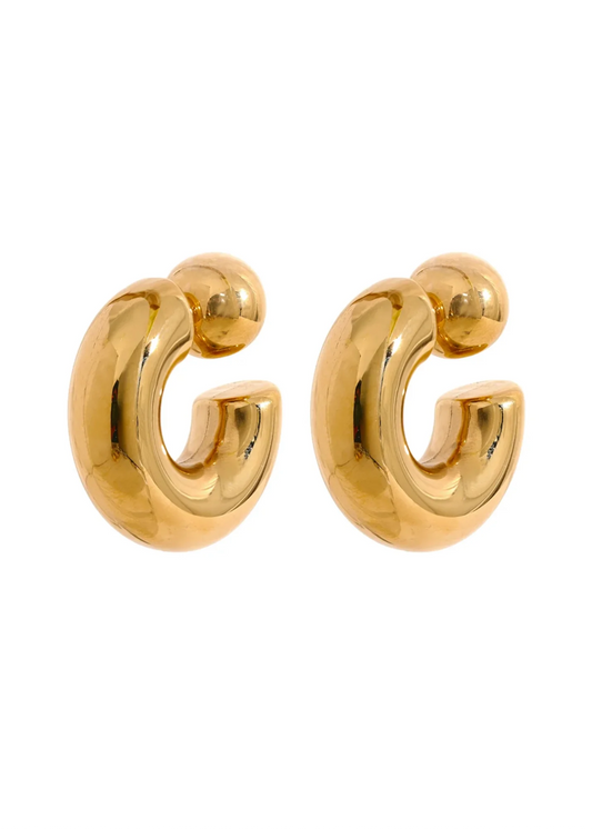 HJane Ashley Hoop Earrings Gold 