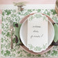Green Regal Peacock Paper Placemats 