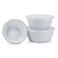 Golden Rabbit White Nesting Bowls storage containers with lids enamel 