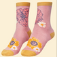 Powder UK Flower heads ankle socks petal pink