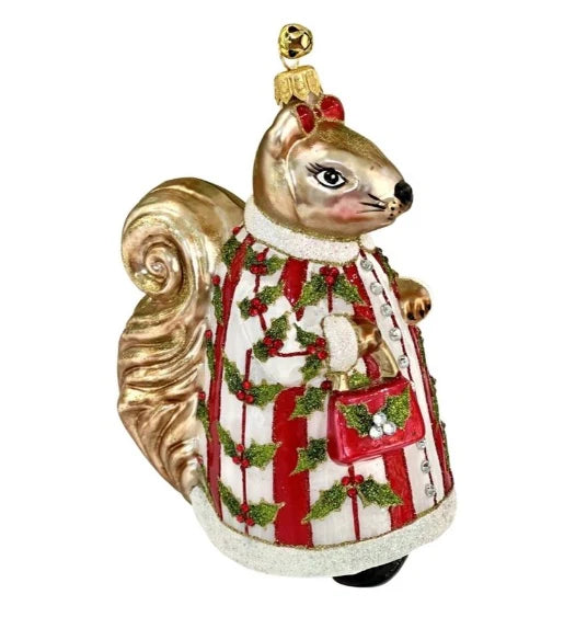 JingleNog Nutmeg Squirrel Christmas Ornament 