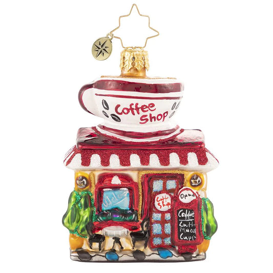 Christopher Radko Wake Up and Smell the Coffee Gem Ornament 