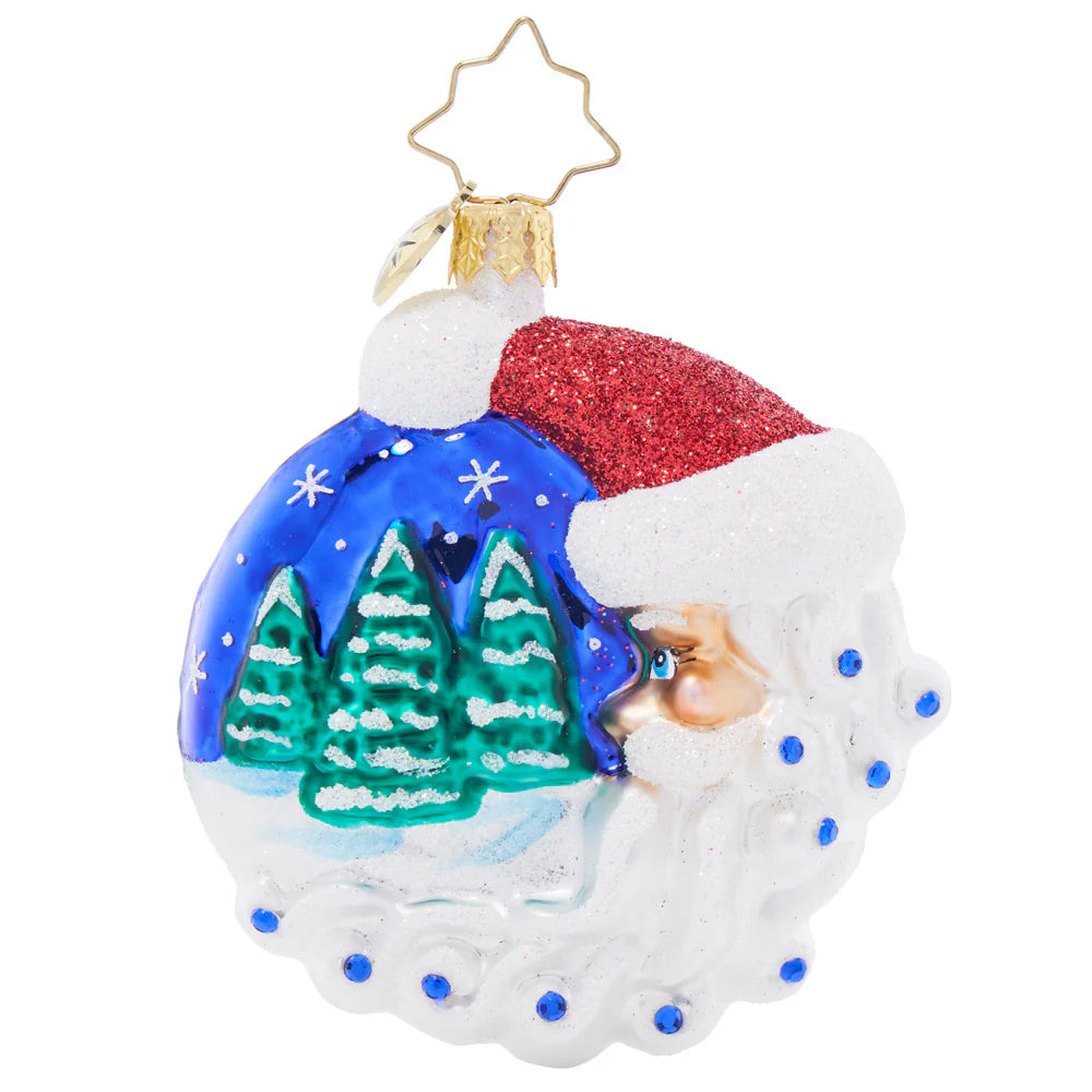 Christopher Radko Christmas Village Santa Gem Ornament 