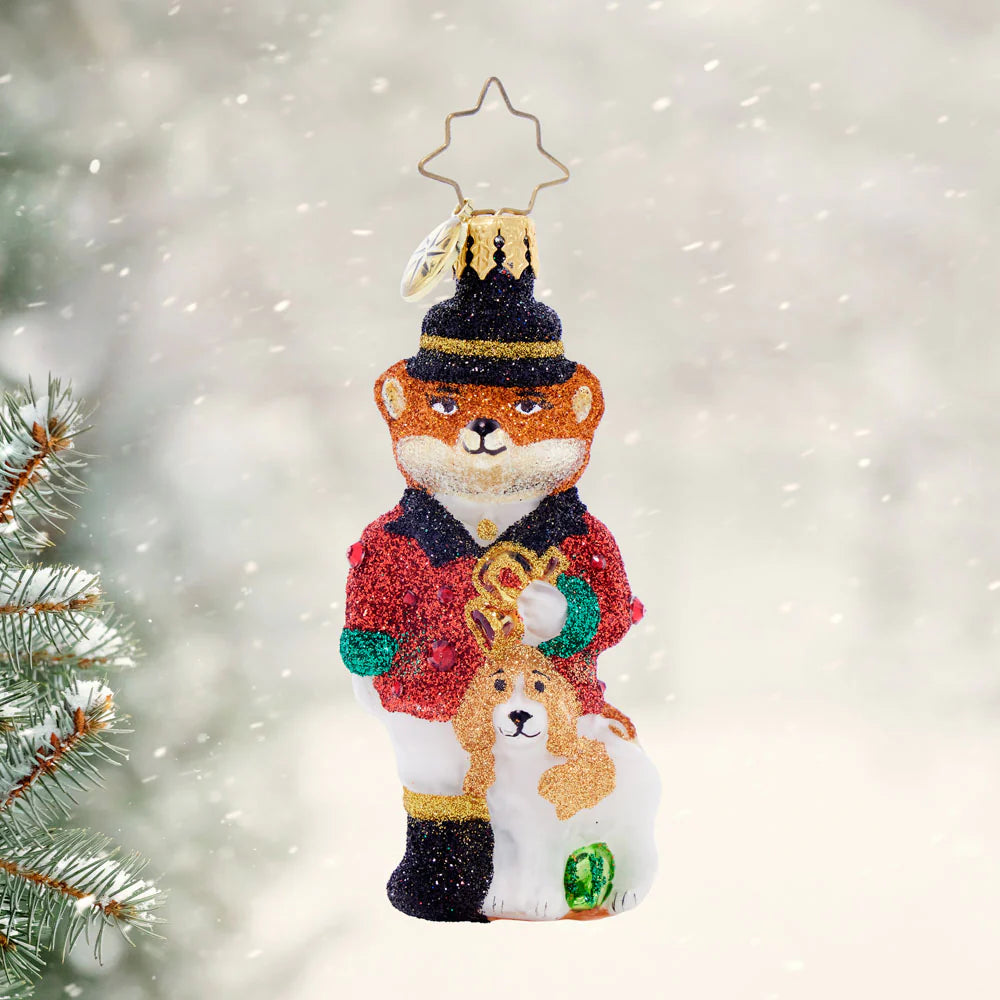 Christopher Radko Festive Fox Gem Ornament 