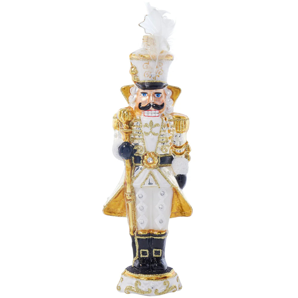 Christopher Radko Ivory Elegance Nutcracker Ornament 