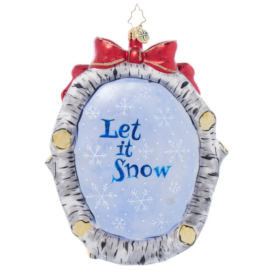 Christopher Radko A Snowy Feathered Friend Ornament 