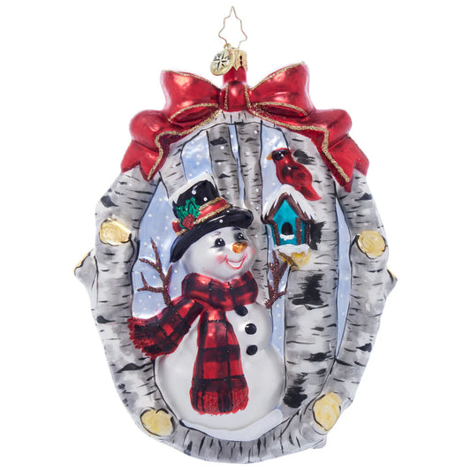 Christopher Radko A Snowy Feathered Friend Ornament 