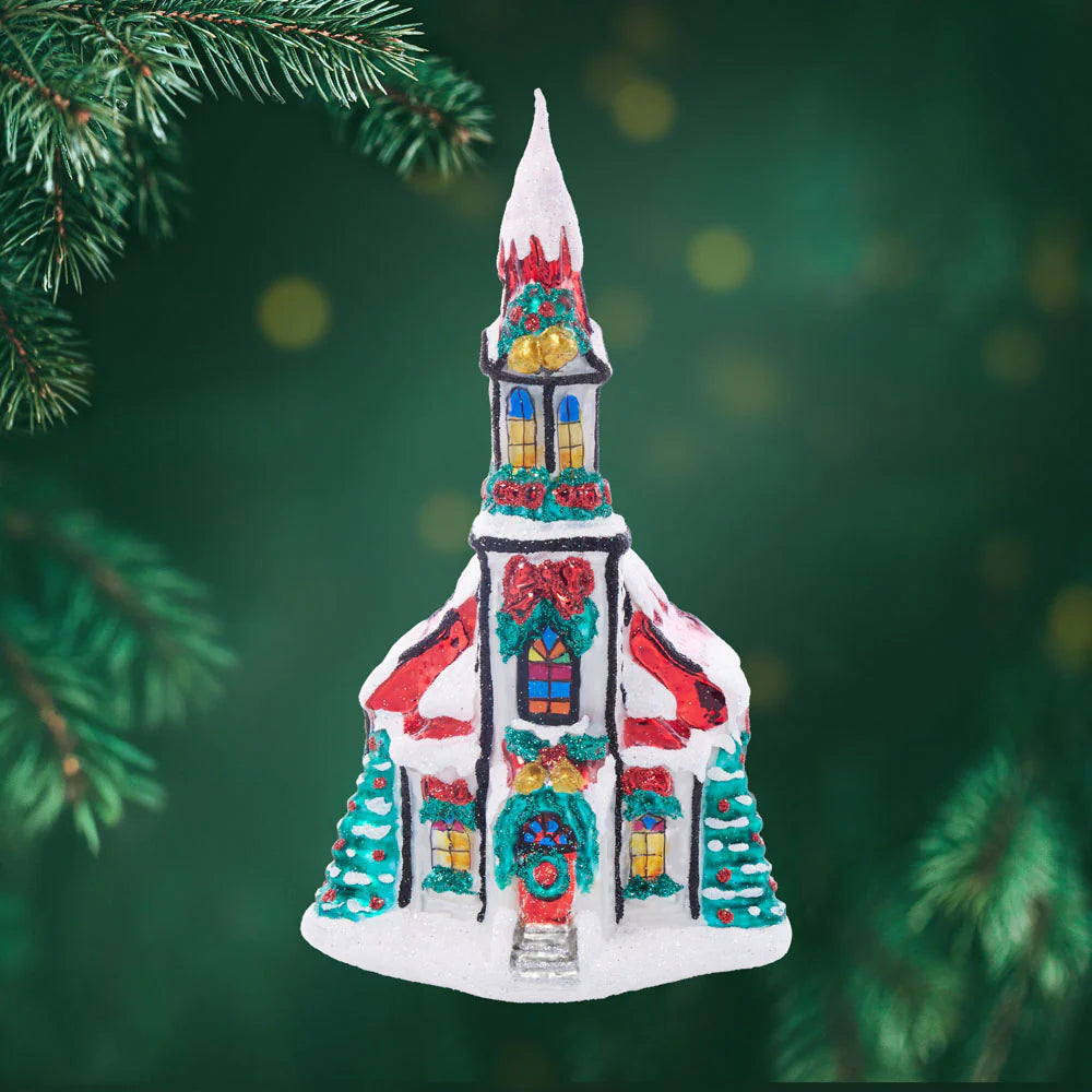 Christopher Radko Holly Bell Chapel Ornament 