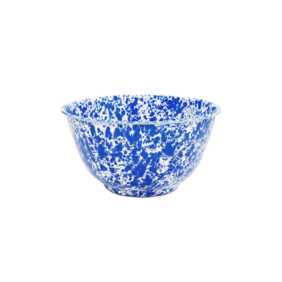 Crow Canyon Large Salad Bowl Dark Blue Marble 