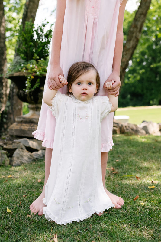 Lenora Baby Spencer Day Gown linen