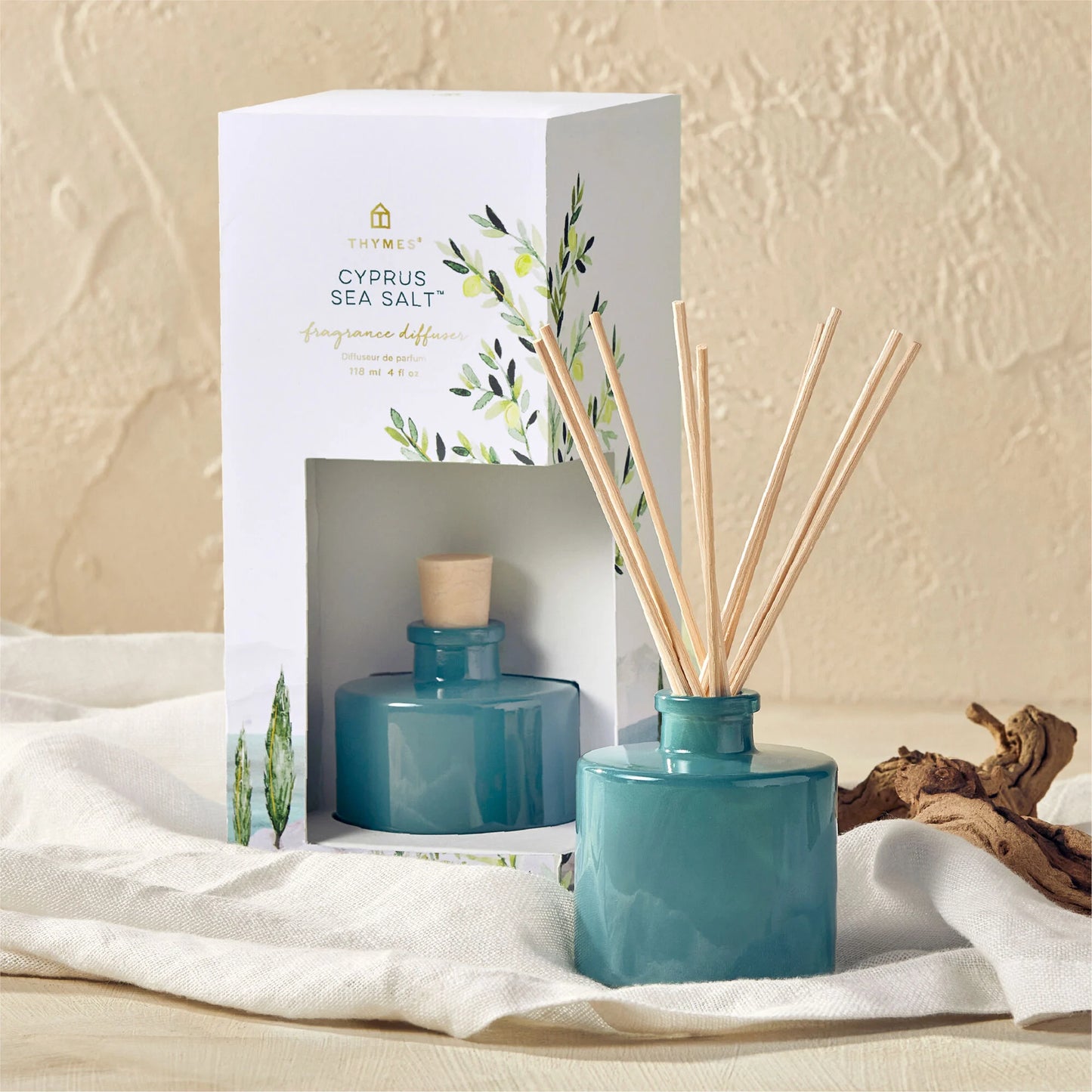 Thymes Fragrance Cyprus Sea Salt Petite Reed Diffuser 