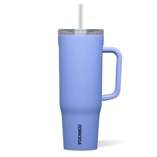 Corkcicle Periwinkle Cruiser 40oz insulated tumbler with handle 