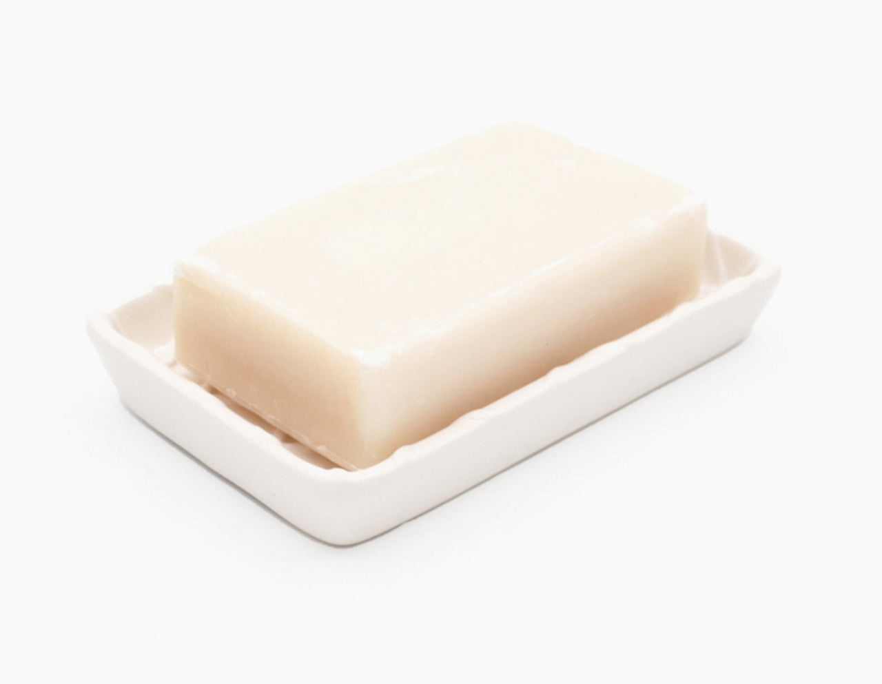 Textured Soap Dish - White