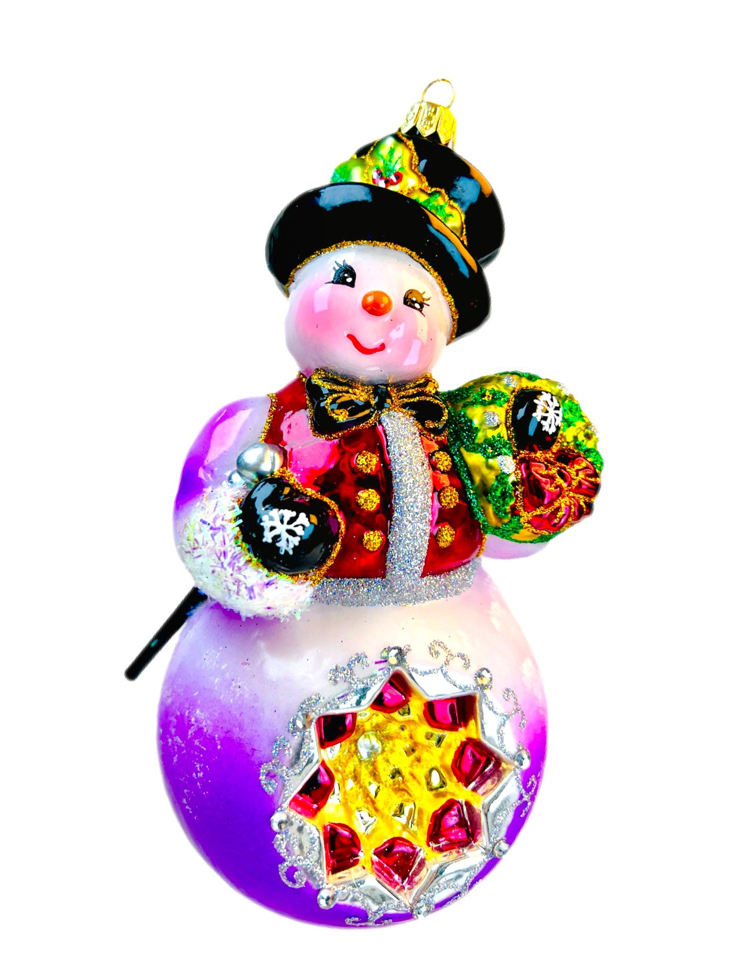 Heartfully Yours Christopher Radko Ornament King Jolly Ole' Snowy Christmas Ornament 