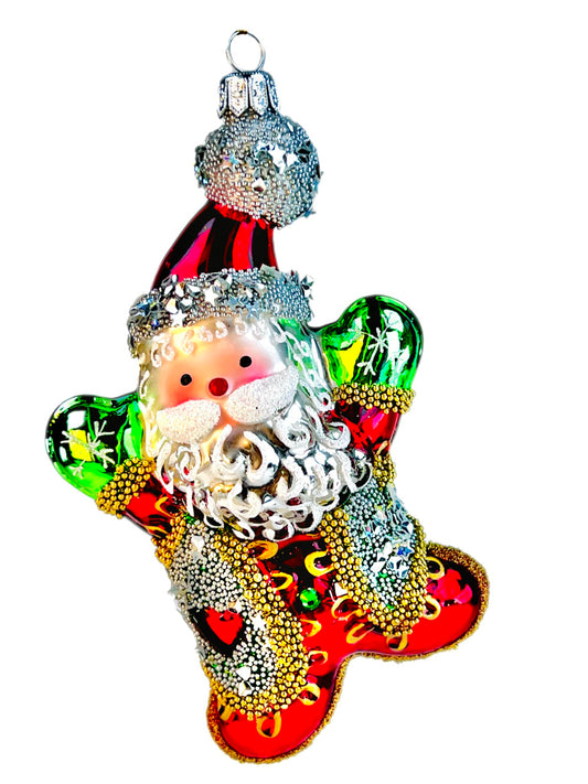 Heartfully Yours The Ornament King Santa Leaper Christmas Ornament 
