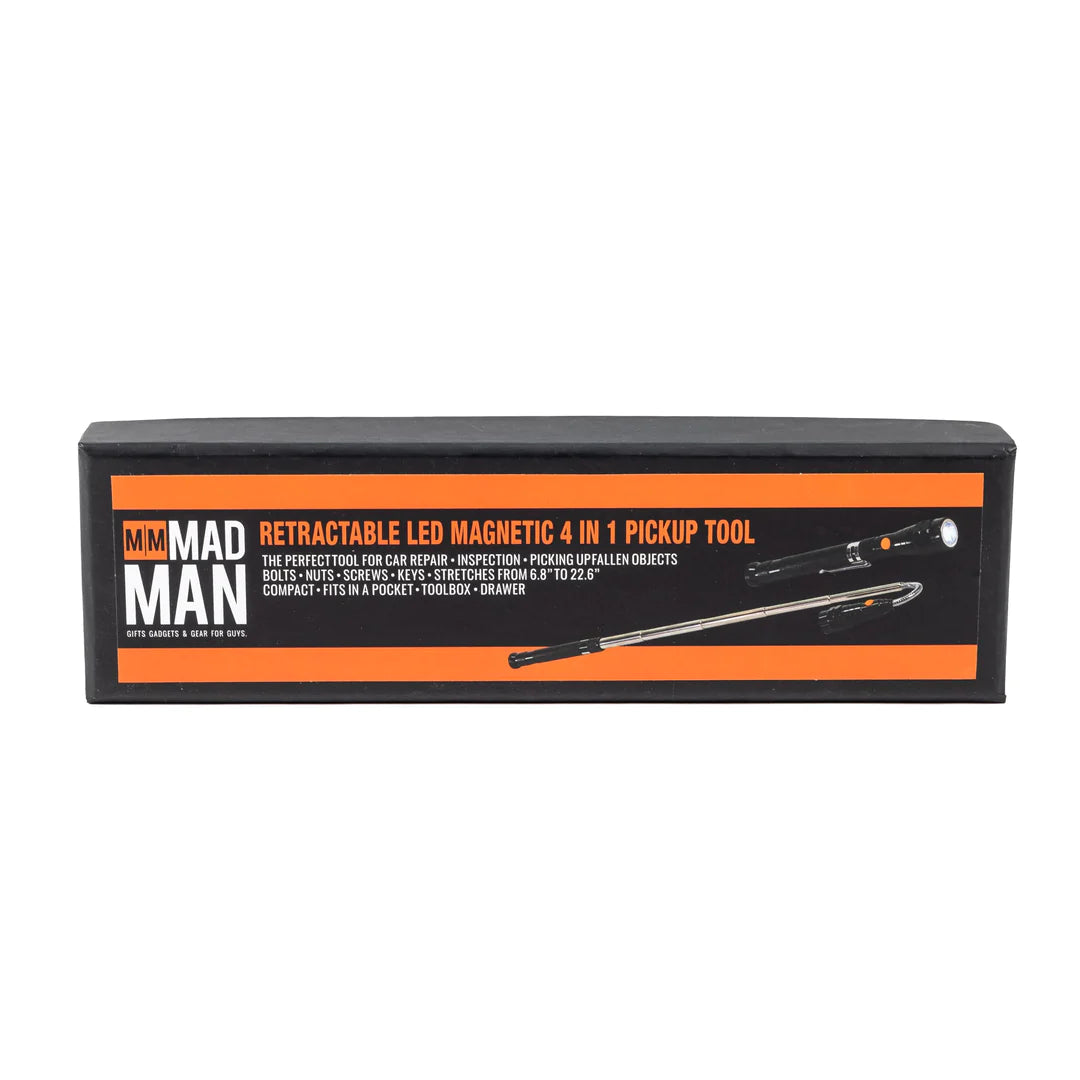Mad Man Retractable LED Magnetic 4 in 1 Pickup Tool 