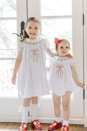 The Proper Peony Garland Christmas Dress for girls 