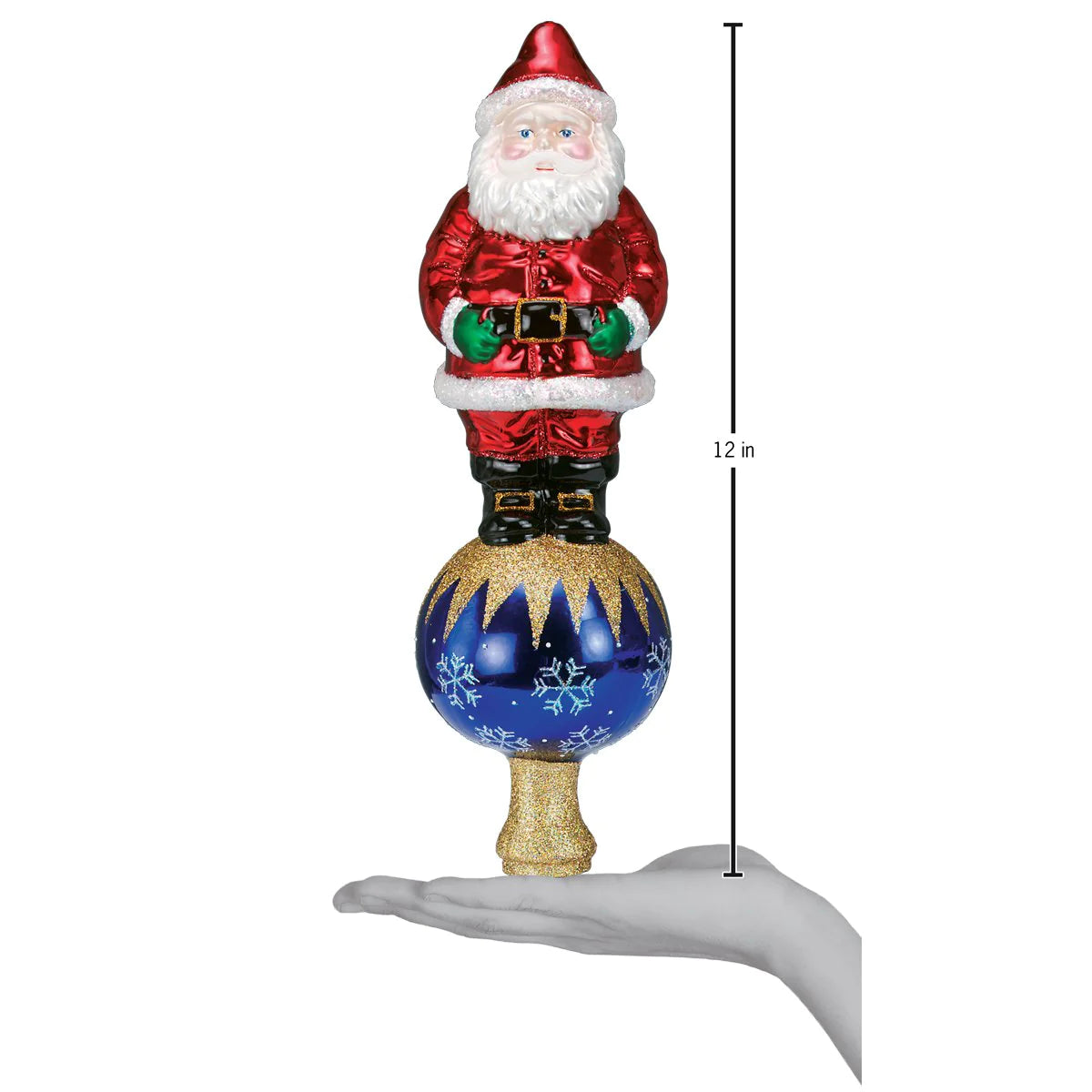 Old World Christmas Santa Tree Top dimensions 