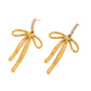 HJane Jewels Pave Gold Bow Earrings 