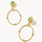 Atlantic Opal Hoop Earrings