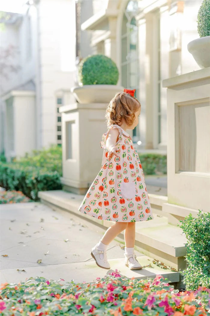 Proper Peony Gala Apples little girl's dress 