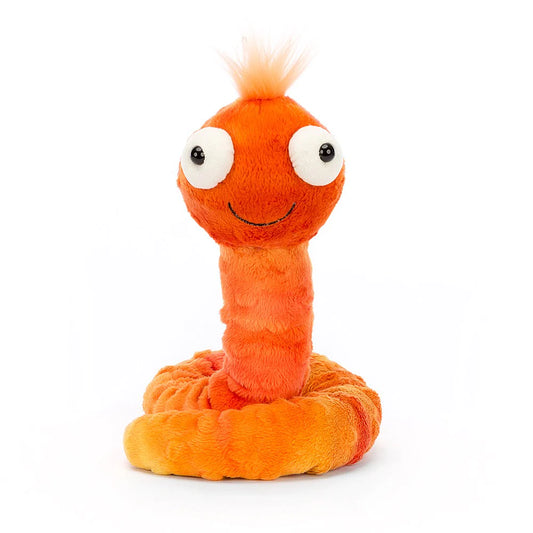 Orange worm, worm, stuffed animal worm, orange stuffed animal worm, Jellycat worm