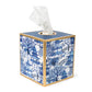Jaye's Studio Blue and White Garden Party Enameled Tissue Box Cover 