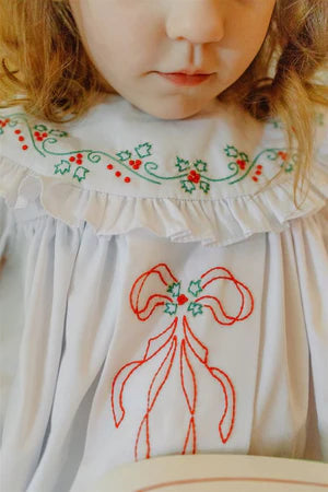 The Proper Peony Garland Christmas Dress for girls 