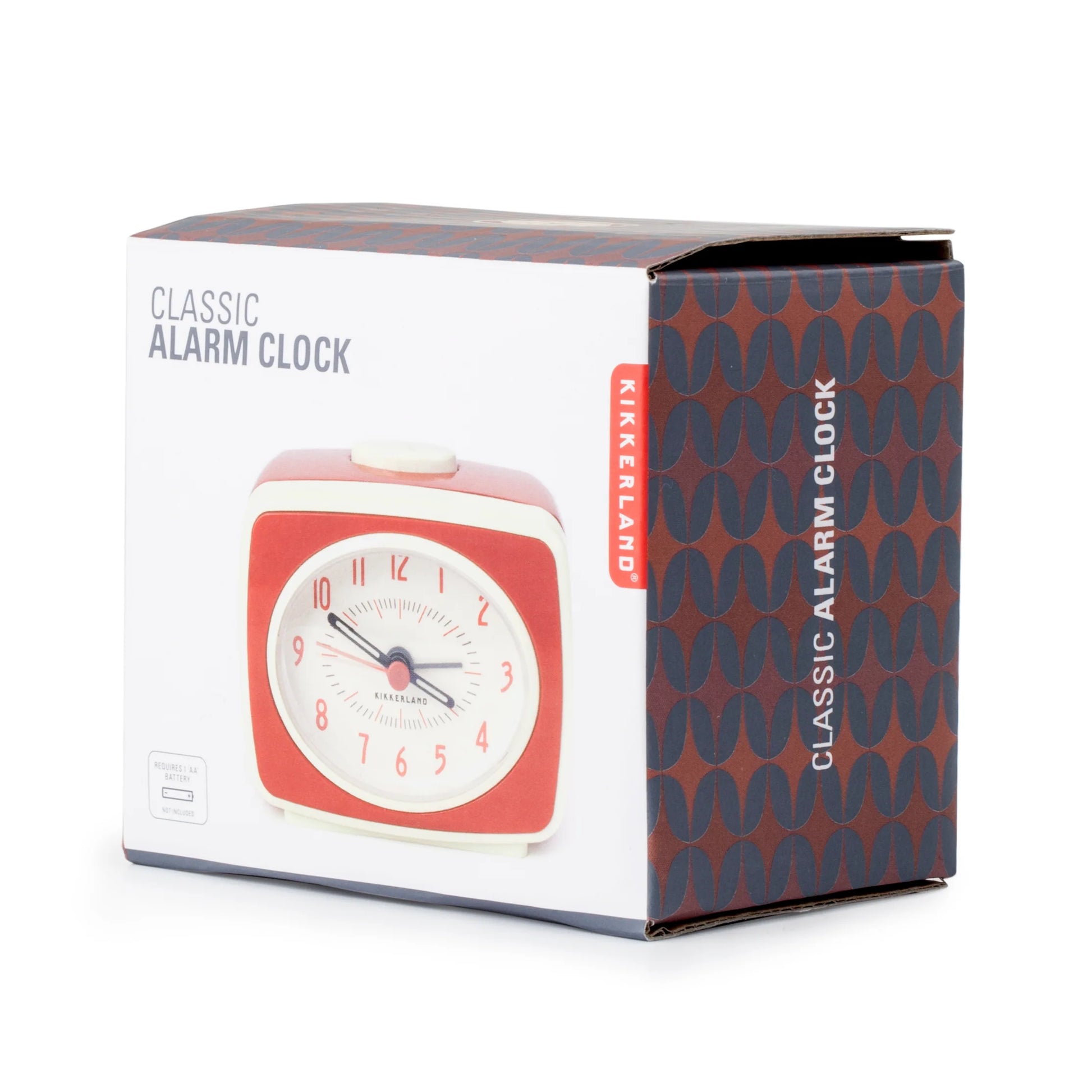Kikkerland Classic Alarm Clock Red 