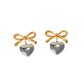 Bow Heart Stud Earrings