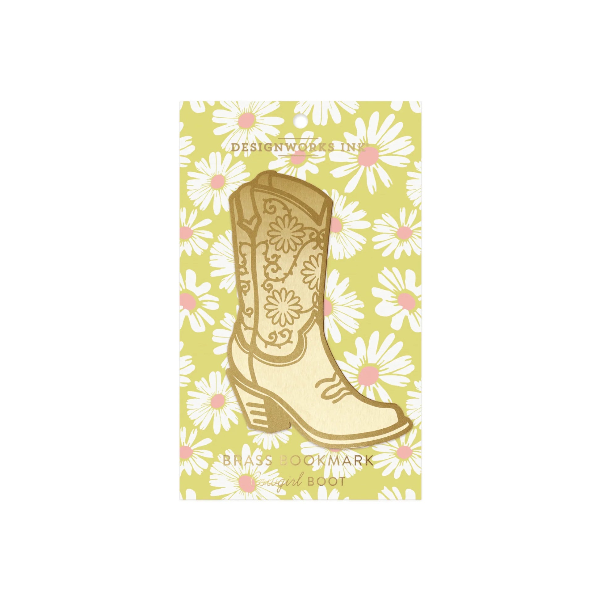 Designworks Brass Bookmarks cowgirl boot 