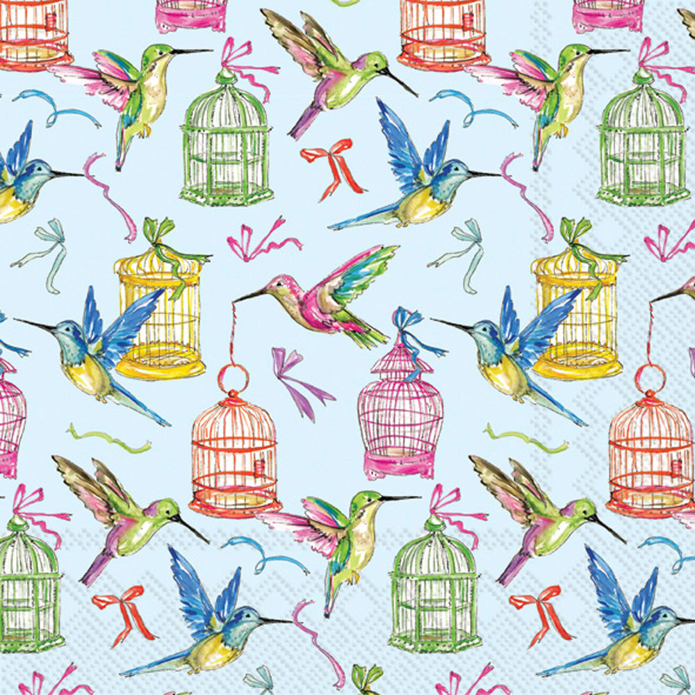 Boston International Birds and Cages Cocktail Napkins 