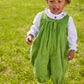 Little English Pleated Bow Romper Sage Green Corduroy for children girls 