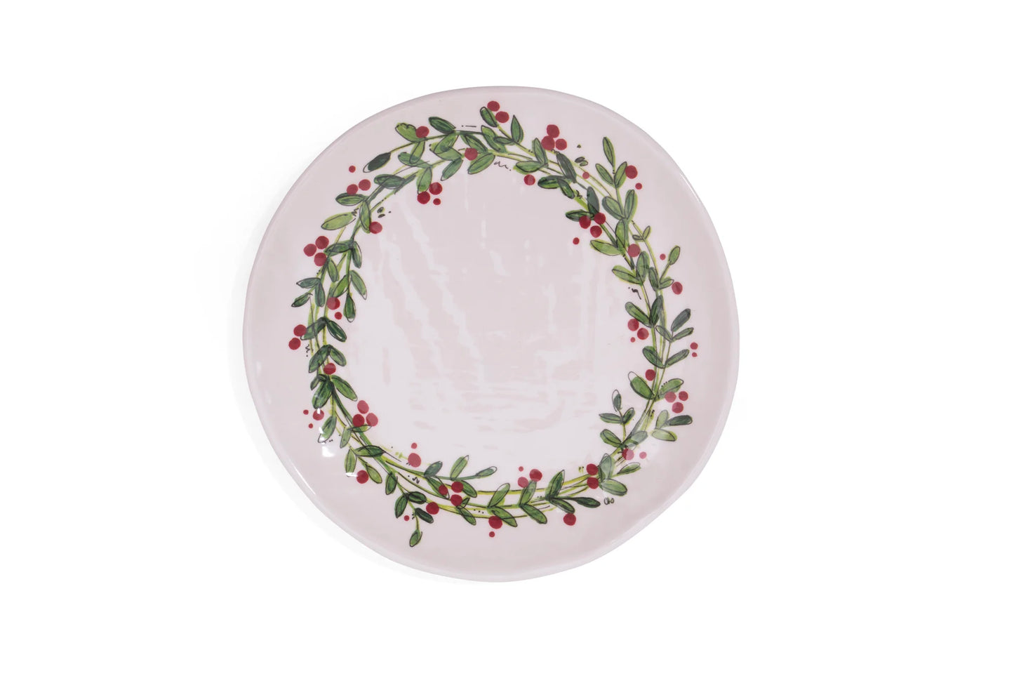 Relish Today's Everyday Christmas Wreath melamine salad plate