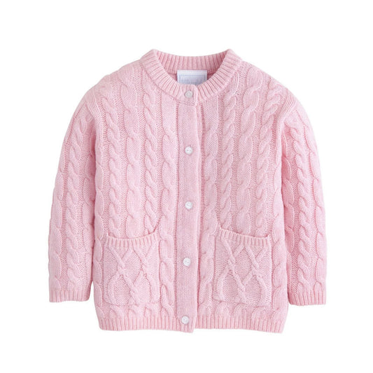 Little English Light Pink Classic Cashmere Blend Cardigan for kids children's clothing sweater