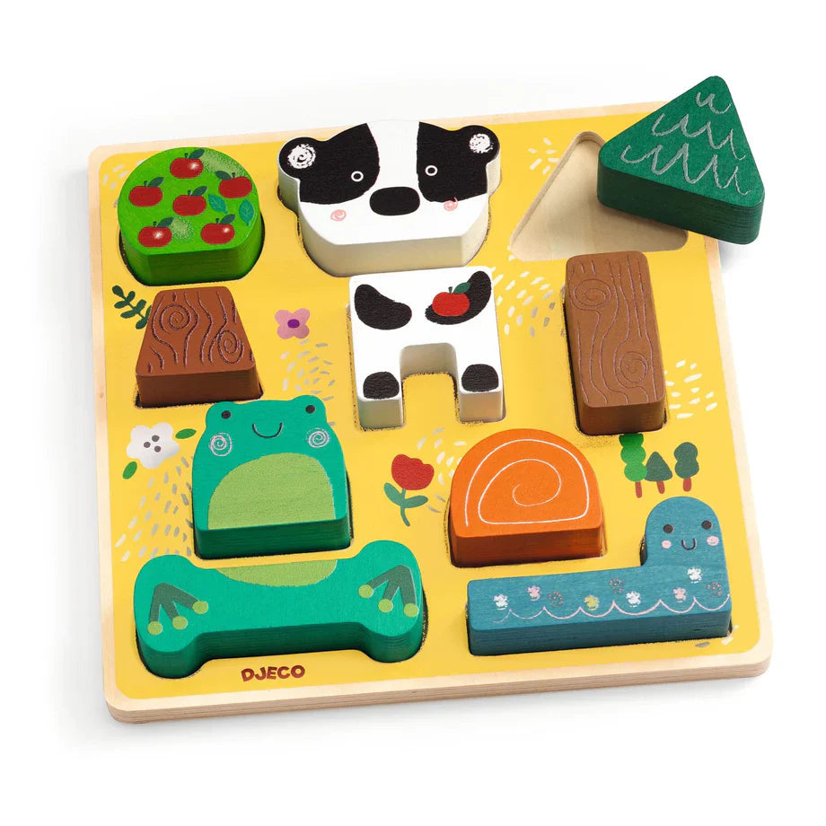 Puzz & Match Happy Wooden Puzzle