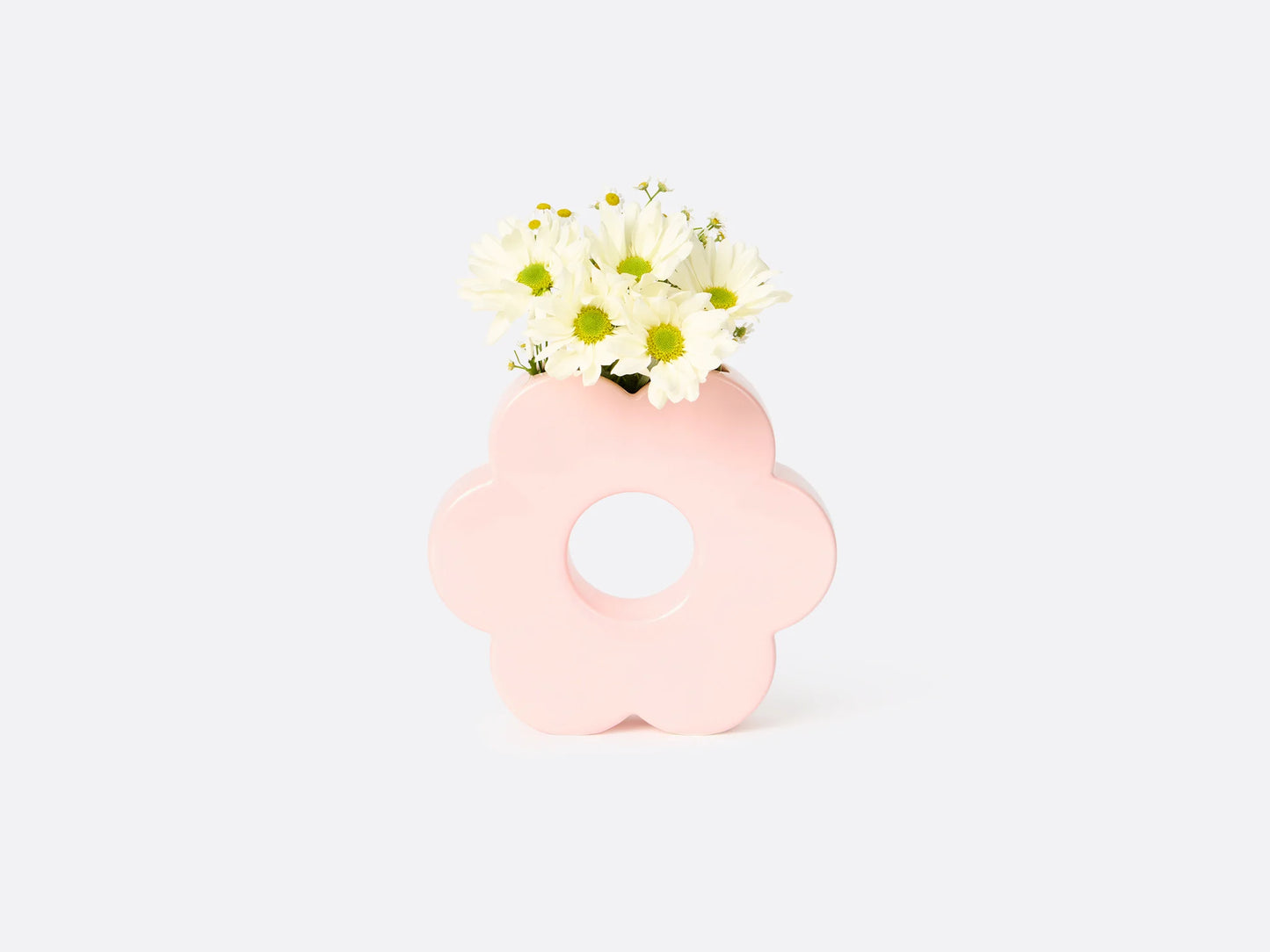 DOIY Pink Daisy flower ceramic vase 
