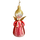 Soffieria De Carlini Little Angel in Red with Candle Italian glass ornament