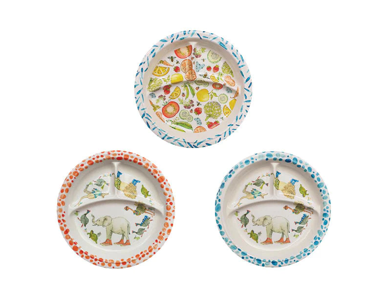 Relish Today's Everyday Divided Baby Plate Animal Friends and Fruit & Veggie for baby and kids