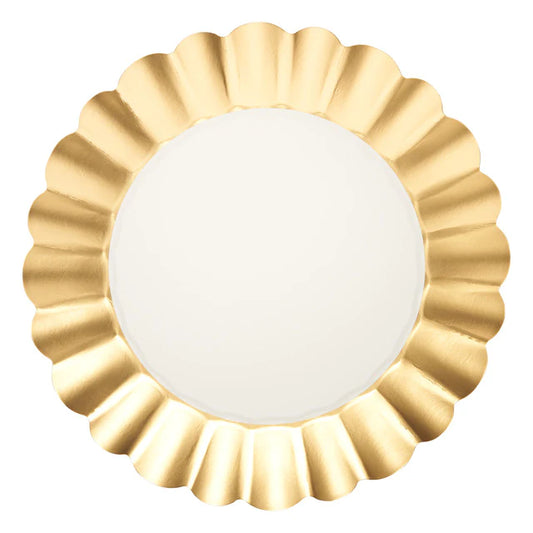 Sophistiplate Gold and White Paper Dinner Plate 