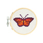 Kikkerland Mini cross stitch butterfly embroidery kit 