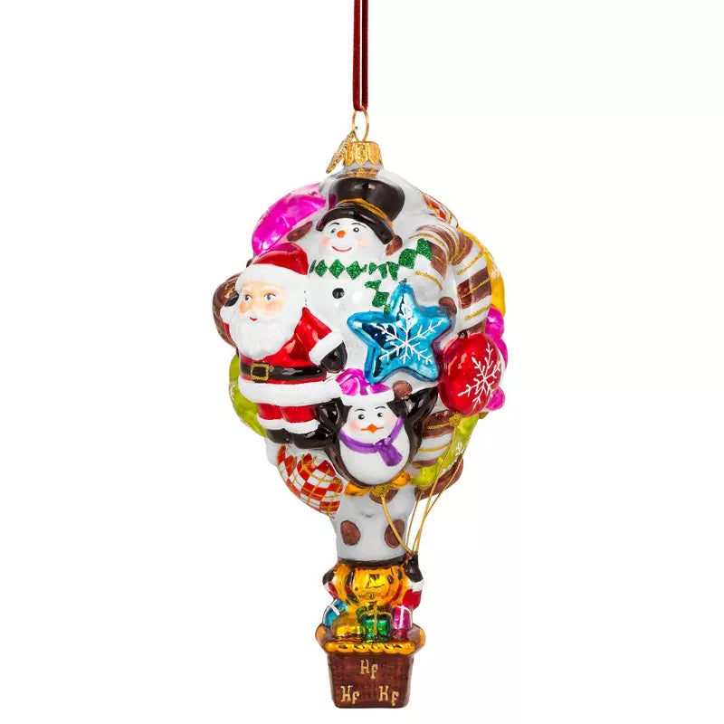 Up, Up and Away with Santa Ornament