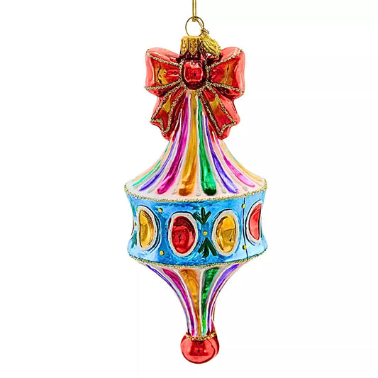 Huras Family Poland Merry and Bright Fairground Drop glass Christmas ornament 