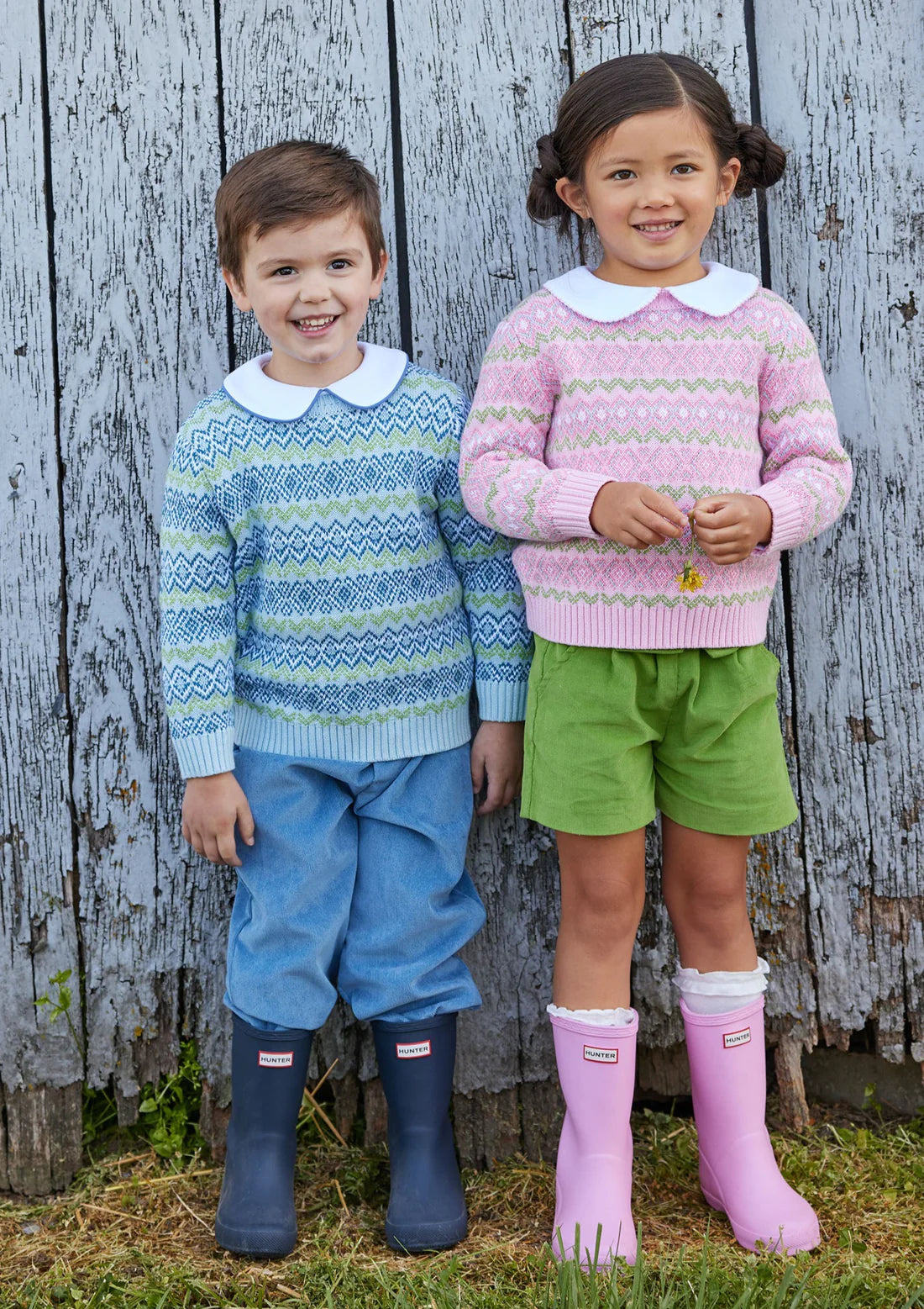 Little English Corduroy Banded Pant Stormy Blue for kids 