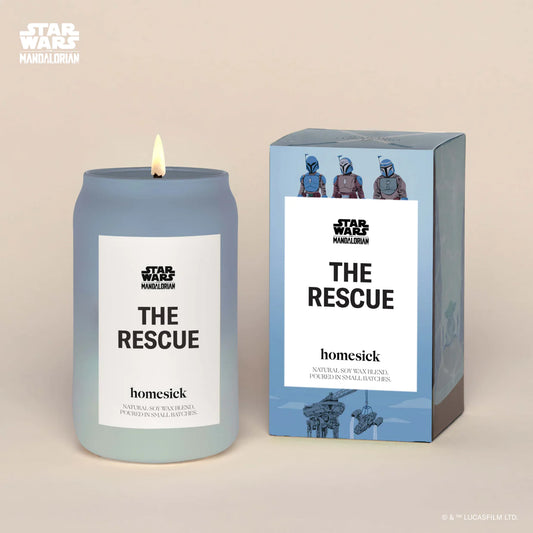 Homesick Star Wars The Rescue Candle The Mandalorian Fans Sea Moss and Salted Amber and Eucalyptus 