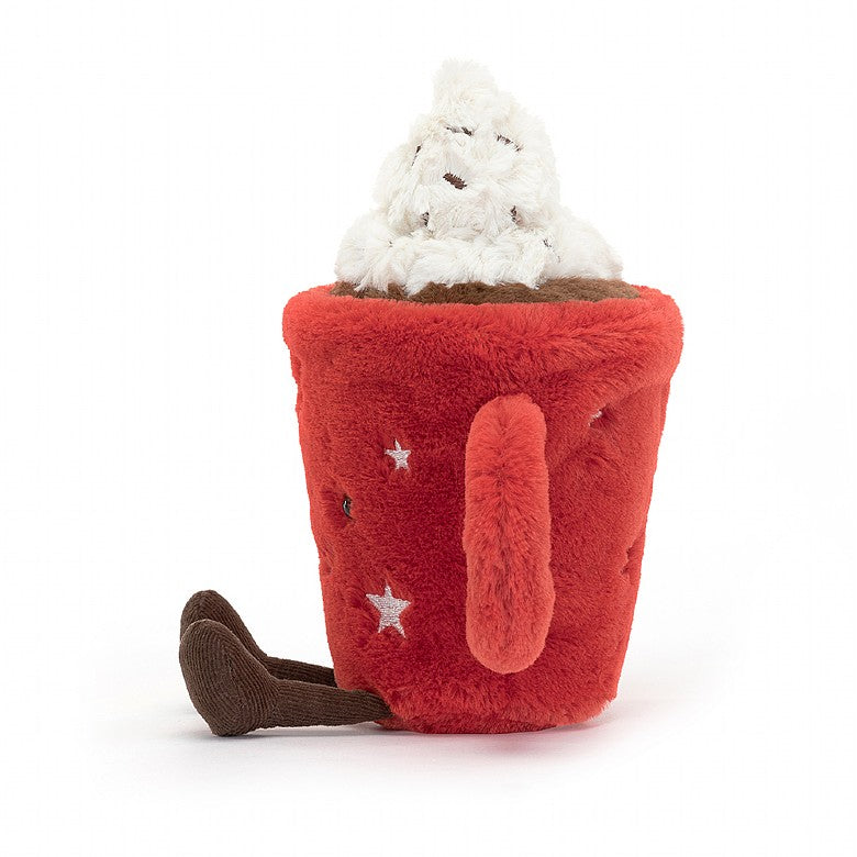 Jellycat Cozy Amuesable Hot Chocolate Adorable Stitched Stars and Whipped Cream