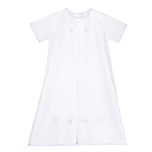 Lenora Baby Puppy Cotton Day Gown blue