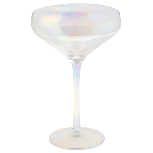 Mid Century Martini Coupe Clear Luster Set of 4