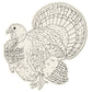 Hester & Cook Die-Cut Turkey Coloring Placemat 