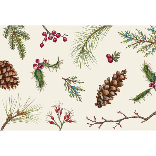 Hester & Cook Winter Collage paper placemats 
